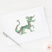 Jade, der Drachensticker Rechteckiger Aufkleber (Umschlag)
