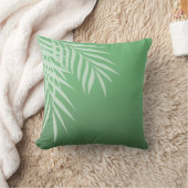 Jade der Strand-Palme-Silhouette | Kissen (Decke)
