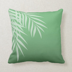 Jade der Strand-Palme-Silhouette   Kissen