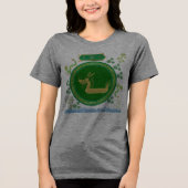 Jade-Drache Reise grau Tri-Blend Shirt (Vorderseite)