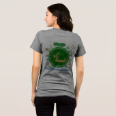 Jade-Drache Reise grau Tri-Blend Shirt (Rückseite voll)