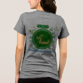 Jade-Drache Reise grau Tri-Blend Shirt (Rückseite)