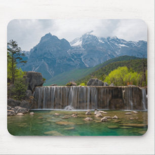 Jade-Drache-Schnee-Berg des blauer Mond-Tal- Mousepad