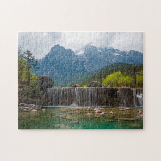 Jade-Drache-Schnee-Berg des blauer Mond-Tal-| Puzzle (Horizontal)