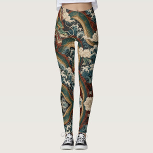 Jade-Drachen-Leggings Leggings