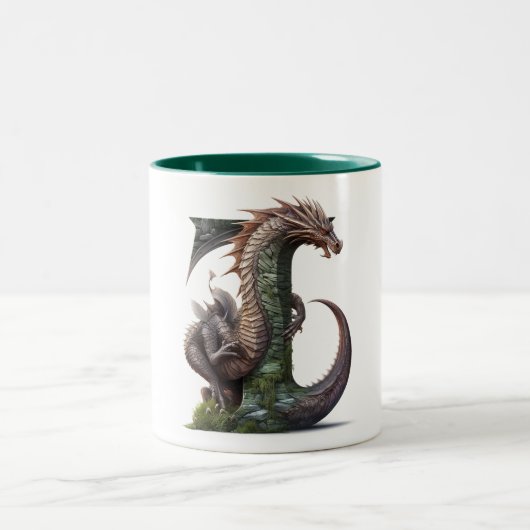 Jade Dragon Charm: Dragon Niedlich Cup - Typ J Zweifarbige Tasse (Mittel)