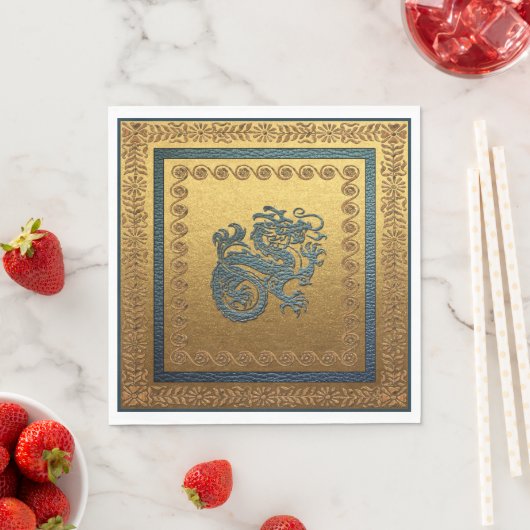 Jade Dragon Luncheon Paper Napkins Serviette (Beispiel)