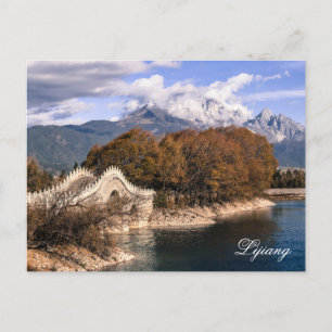 Jade Dragon Snow Mountain in Lijiang, China Postkarte