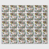 Jade Dragon und Gold Phoenix spielen mit einer Per Geschenkpapier (Flach)