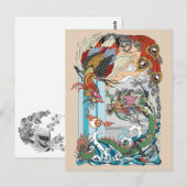 Jade Dragon und Gold Phoenix spielen mit einer Per Postkarte (Vorne/Hinten)