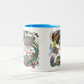 Jade Dragon und Gold Phoenix spielen mit einer Per Zweifarbige Tasse (Mittel)