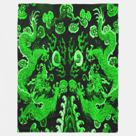 Jade Emperor Dragons Fleecedecke