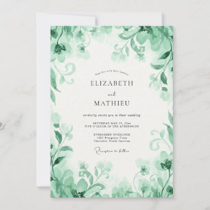Jade-Eukalyptus-Hochzeit Einladung