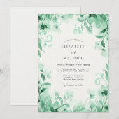 Jade-Eukalyptus-Hochzeit Einladung (Vorne/Hinten)