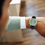 Jade Face Men's Watch mit arabischen Zahlen - Gesc Armbanduhr