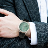 Jade Face Men's Watch mit arabischen Zahlen - Gesc Armbanduhr