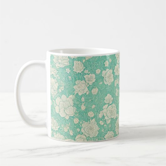 Jade Garden Floral Mug - Japanese Elegance Kaffeetasse (Links)