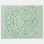 Jade Garten — Blasses Schilfgrün Persisch Fleecedecke (Vorderseite (Horizontal))