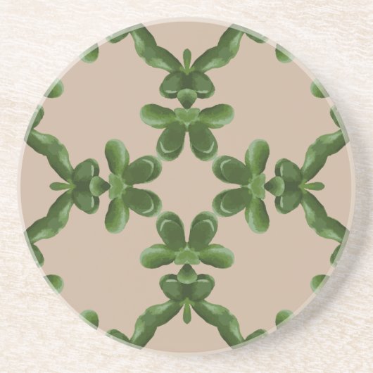 Jade-Gitter in Beige Getränkeuntersetzer (Vorne)
