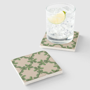 Jade-Gitter in Beige Steinuntersetzer