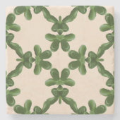 Jade-Gitter in Creme Steinuntersetzer (Vorderseite)