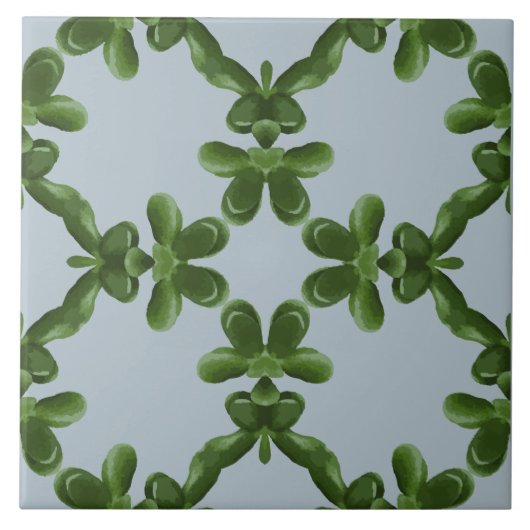 Jade-Gitter in klarem Wasser Fliese (Vorderseite)