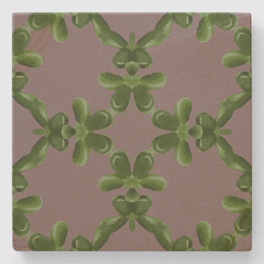 Jade-Gitter in staubigem Lila Steinuntersetzer (Vorderseite)