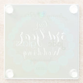 Jade/Glass Wedding Jubiläum Grün Glasuntersetzer (Rückseite)