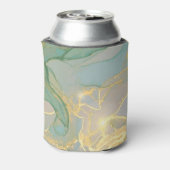 Jade, goldene Marmorstruktur, abstrakter Hintergru Dosenkühler (Kanne Rückseite)