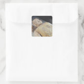 Jade Grabmal Anzug Quadratischer Aufkleber (Tasche)