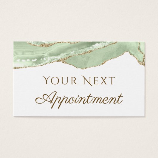 Jade Green Agate Appointing Card (Vorderseite)
