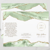Jade green agate Broschüre (Vorne/Hinten)