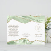 Jade green agate Broschüre (Stehend Vorderseite)