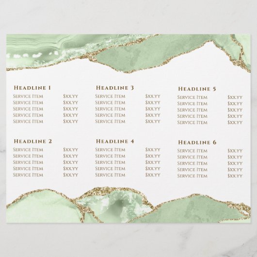 Jade green agate Broschüre (Rückseite)