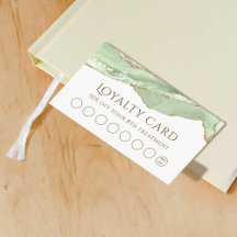 Jade Green Agate Loyalty Card