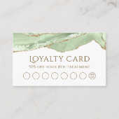 Jade Green Agate Loyalty Card Visitenkarte (Vorderseite)