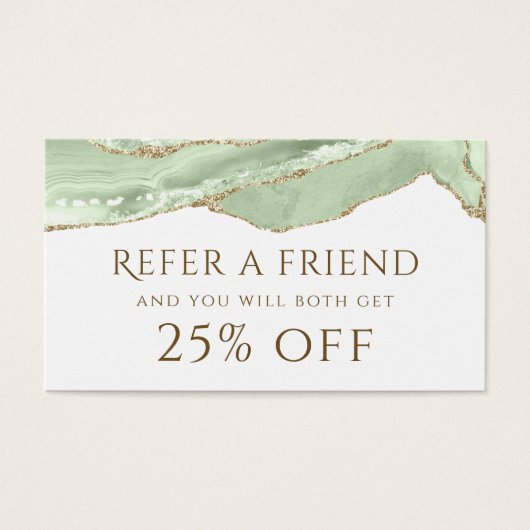 Jade Green Agate Referenzkarte (Vorderseite)