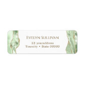 Jade green agate return address label (Vorne)