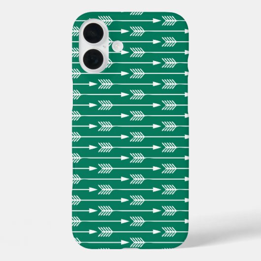 Jade Green Arrows Pattern Case-Mate iPhone Hülle (Rückseite)