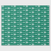 Jade Green Arrows Pattern Geschenkpapier (Flach)