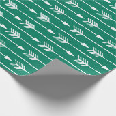 Jade Green Arrows Pattern Geschenkpapier (Ecke)