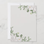 Jade green & Blume Islamische Ameen laden ein Einladung (Rückseite)