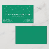 Jade Green & Bright Stars. Name/Firma Visitenkarte (Vorne/Hinten)