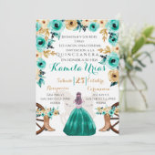 Jade Green Charra Einladung (Stehend Vorderseite)