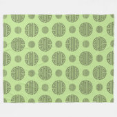 Jade Green Chinese Shou Langlebigkeitsfigur Fleecedecke (Vorderseite (Horizontal))