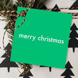 Jade Green Christmas | Lebhafter Trendy Minimal Geschenkanhänger