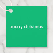 Jade Green Christmas | Lebhafter Trendy Minimal Geschenkanhänger (Vorderseite)