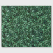 Jade Green Cobbled Patchwork Terrazo Muster Geschenkpapier (Flach)