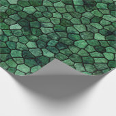 Jade Green Cobbled Patchwork Terrazo Muster Geschenkpapier (Ecke)