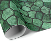 Jade Green Cobbled Patchwork Terrazo Muster Geschenkpapier (Rolleneckpunkt)